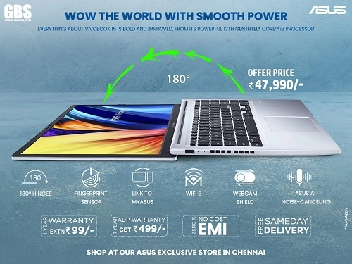 Asus Vivobook 15 Laptop Offer in Chennai