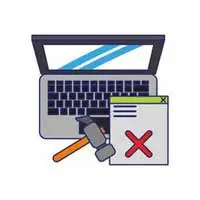 broken laptop rework icon
